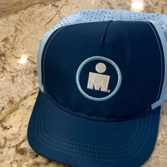 Official Ironman teal Blue and Light Blue Running Cap!! Never worn!! - Picture 2 of 5